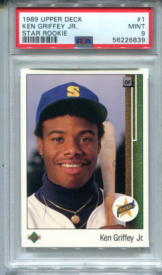 Ken Griffey Jr. 1989 Upper Deck #1 Star Rookie PSA Mint 9 Card