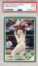 Albert Pujols 2001 Fleer Platinum Rookie Card #435 (PSA)