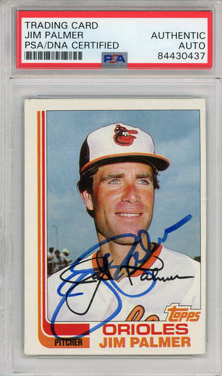 Jim Palmer Autographed 1982 Topps Card #80 (PSA)