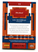 Lou Boudreau 2010 Panini Century Collection #11 Jersey Card 175/175