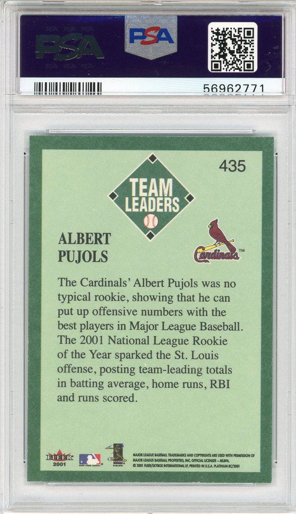 Albert Pujols Autographed Cardinals Jersey (PSA Graded MINT 9