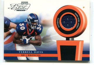 Terrell Davis 2002 Playoff Piece Of The Game Jersey #pog19 Card
