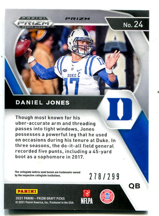 Daniel Jones 2021 Panini Prizm Draft Picks #24 Card