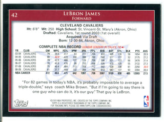 LeBron James 2009-10 Topps Card #42
