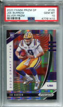 Joe Burrow 2020 Panini Silver Prizm DP #105 PSA GEM MT 10 RC