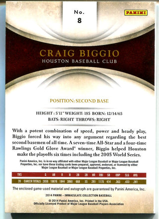 Craig Biggio player worn jersey patch baseball card (Houston