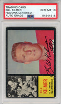 Bill Kilmer Autographed 1962 Topps Card #151 (PSA Auto 10)