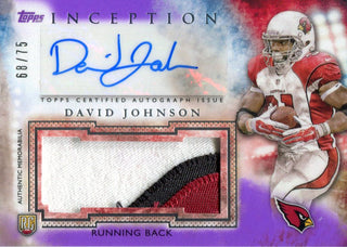 David Johnson Autographed 2015 Topps Inception Rookie Jersey Card