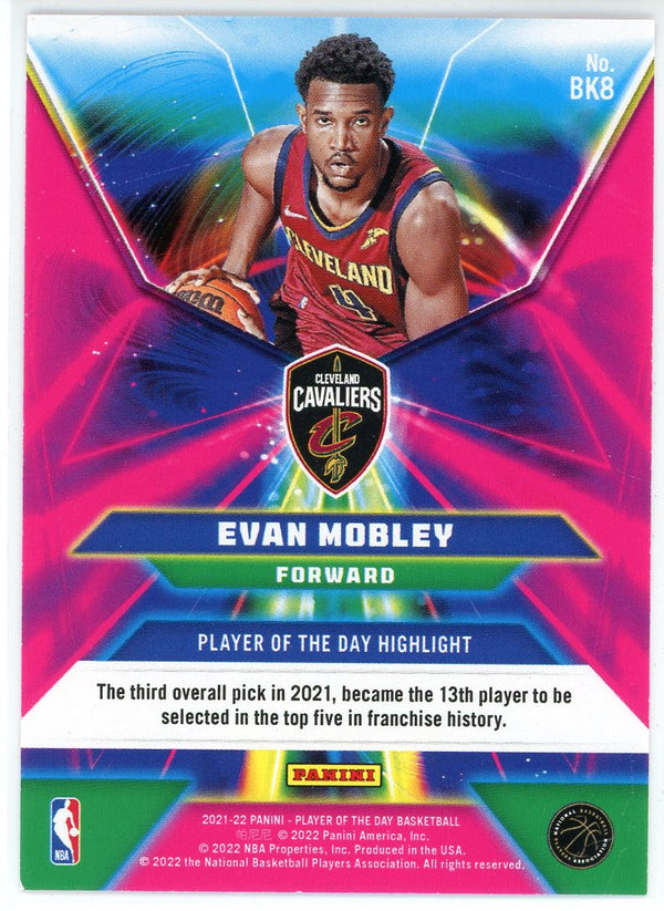 Evan Mobley 2021-22 Panini Player of the Day Rookie Card #BK8