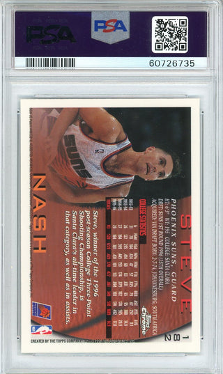 Steve Nash 1996 Topps Chrome Card #182 (PSA NM 7)