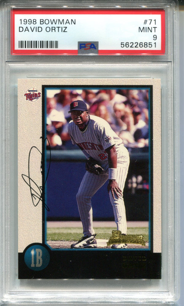 David Ortiz 1998 Bowman #71 PSA Mint 9 RC