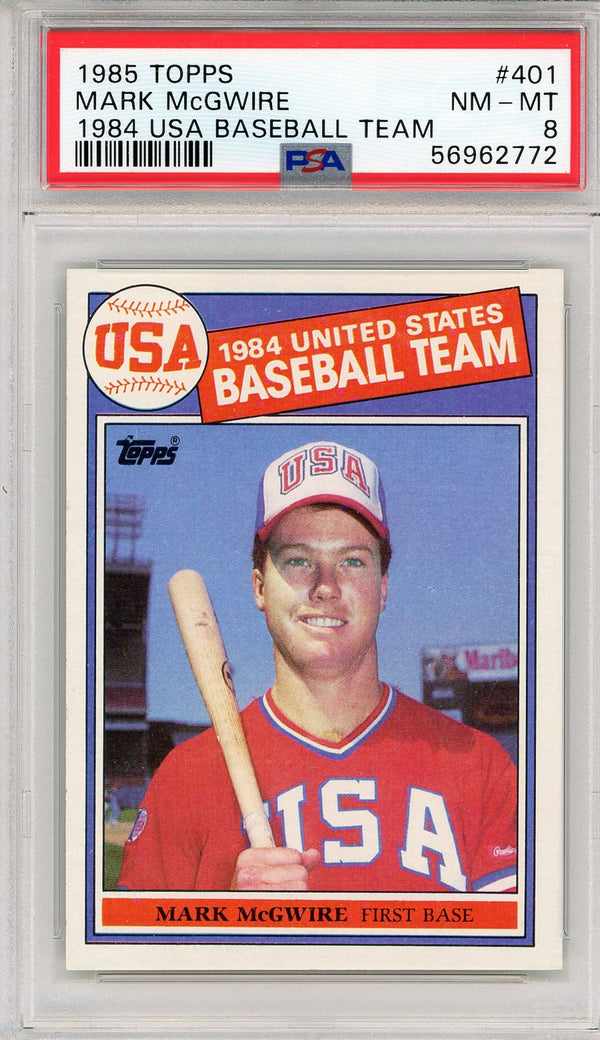 1985 Topps Mark McGwire Rookie Card #401 - NM