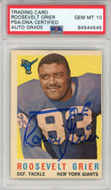 Roosevelt Grier Autographed 1962 Topps Card #29 (PSA Auto 10)