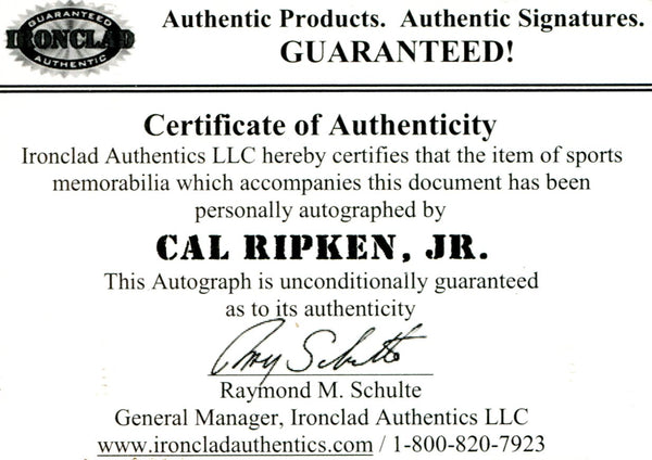 Cal Ripken Jr. Autographed 18 Time All-Star Black Plate