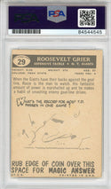 Roosevelt Grier Autographed 1962 Topps Card #29 (PSA Auto 10)