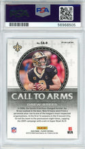 Drew Brees 2020 Panini Playoff Call To Arms Silver Card #CA8 (PSA)