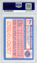 Dwight Gooden "84 ROY, 85 NL CY" Autographed 1984 Topps Rookie Card #42T (PSA)
