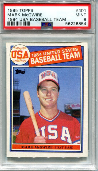 Mark McGwire 1985 Topps #401 PSA Mint 9 RC