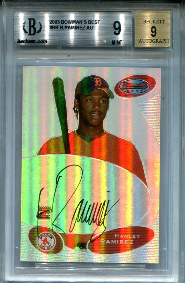 Hanley Ramirez 2003 Bowman`s Best #HR BGS 9 Auto Card