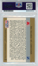 Paul Tagliabue "HOF 20" Autographed 1990 Pro Set Card #2 (PSA Auto 10)