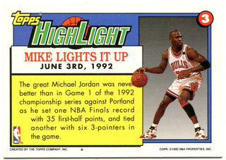 Michael Jordan Topps Highlight 1992