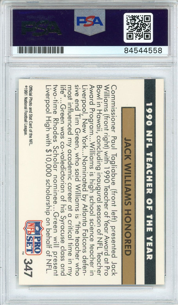 Paul Tagliabue "HOF 20" Autographed 1991 Pro Set Card #347 (PSA Auto 9)