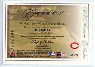 Bob Feller Autographed Cleveland Indians 8x10 Photo #8