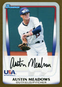 Austin Meadows 2011 Bowman Draft Picks Gold Rookie Card