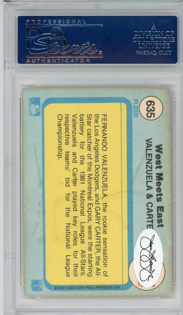 Gary Carter Autographed 1982 Fleer Card #635 (PSA)