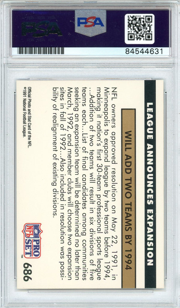 Paul Tagliabue "HOF 20" Autographed 1991 Pro Set Card #686 (PSA Auto 9)