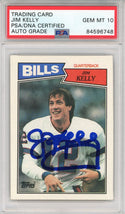 Jim Kelly Autographed 1987 Topps Rookie Card (PSA Auto Grade 10)