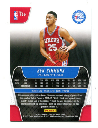 Ben Simmons 2016-17 Panini Threads Rookie Card #156