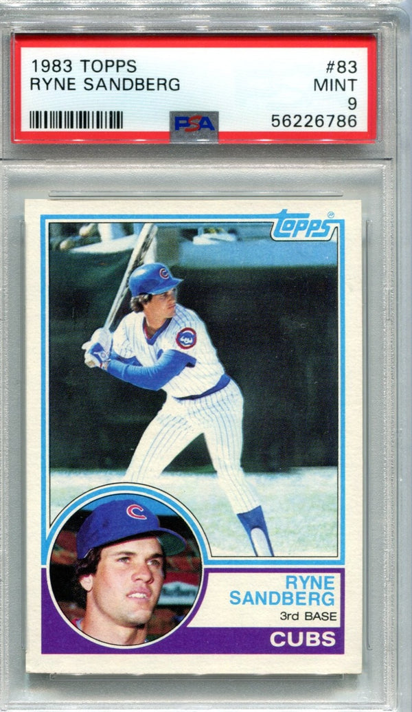Ryne Sandberg 1983 Topps #83 PSA 9 Card