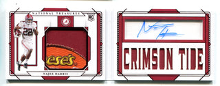 Najee Harris 2021 National Treasures  Rookie Patch Book Auto 7/8