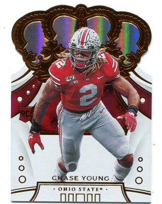 CHASE YOUNG REDSKINS RED PRIZM ROOKIE CARD JERSEY #2 OHIO STATE RC