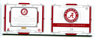 Najee Harris 2021 National Treasures  Rookie Patch Book Auto 7/8