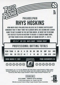 Rhys Hoskins 2018 Donruss Optic Rated Rookie Card