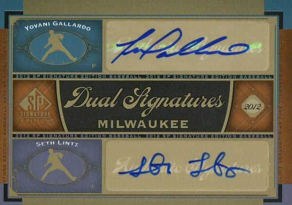 Yovani Gallardo & Seth Lintz 2012 Upper Deck SP Signature Edition