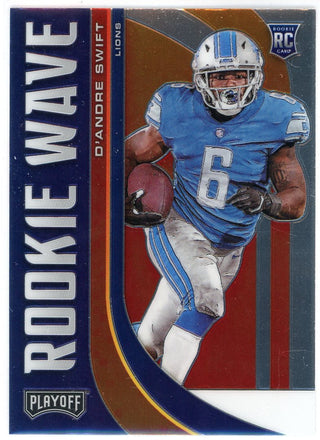 D'Andre Swift 2020 Panini Playoff Rookie Wave Card #RW-15