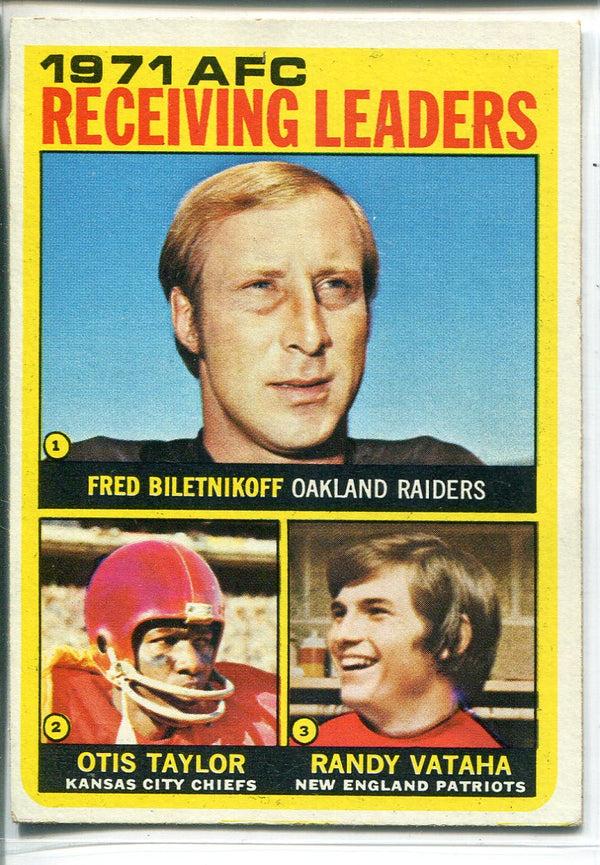 AFC Receiving Leaders 1972 Topps Card #5