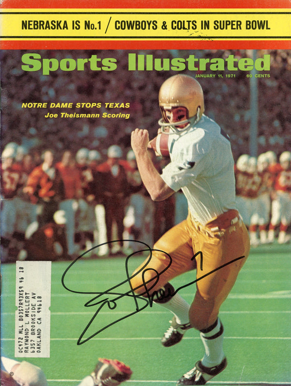 Joe Theismann Autographed Sports Illustrated Magazine