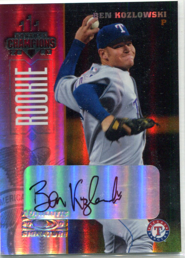 Ben Kozlowski 2003 Donruss Champions Autographed Rookie Card #355/400