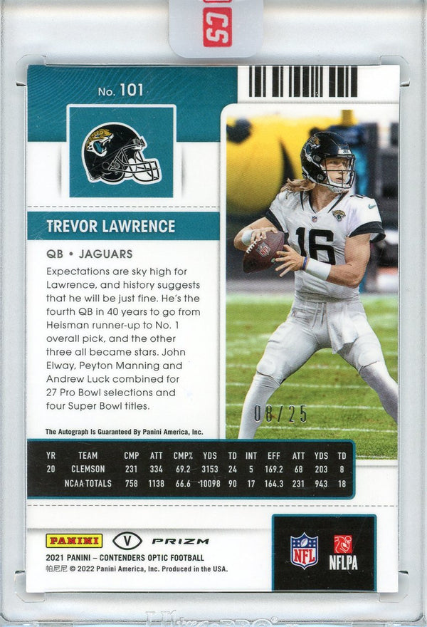 2022 Panini Contenders Optic Trevor Lawrence Season Ticket Blue