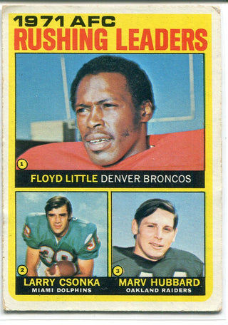 AFC Rushing Leaders 1972 Topps Card #1