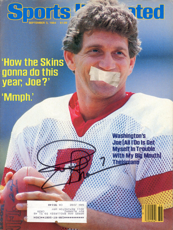 Joe Theismann Autographed Sports Illustrated Magazine