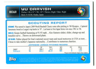 YU Darvish 2009 Bowman Chrome Rookie Card