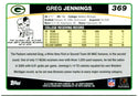 Greg Jennings 2006 Topps Rookie Card #369