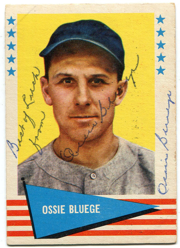 Ossie Bluege Autographed 1961 Fleer Card