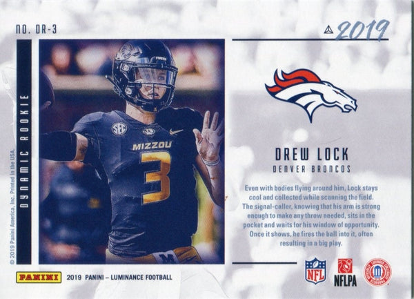 Drew Lock 2019 Panini Luminance Dynamic Rookie Card