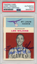 Lenny Wilkens Autographed 1961 Fleer Card #44 (PSA Auto Auth)